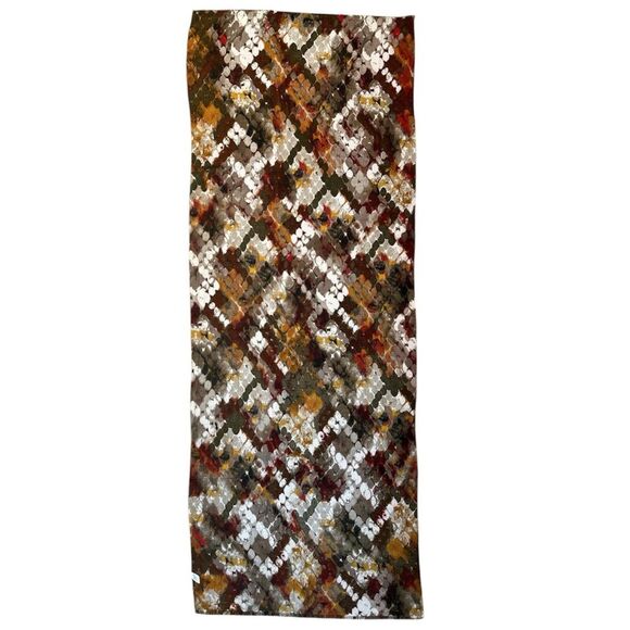 NWOT Scarf Shawl Wrap Blanket Abstract Polka Dots Warm Autumn Neutral 74" x 29" - Picture 4 of 15